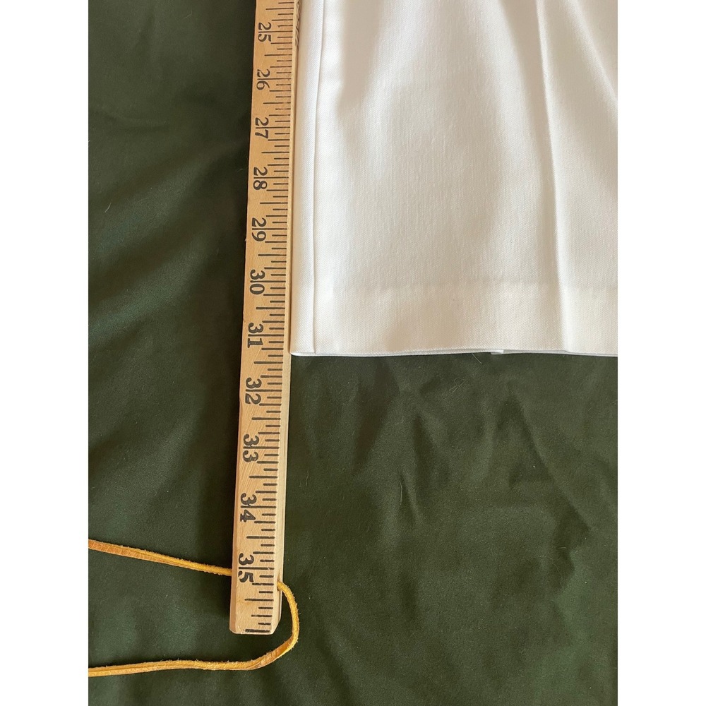 Investments Womens White Straight Leg Dress Pants Mid Rise Size 16 - Picture 5 of 12
